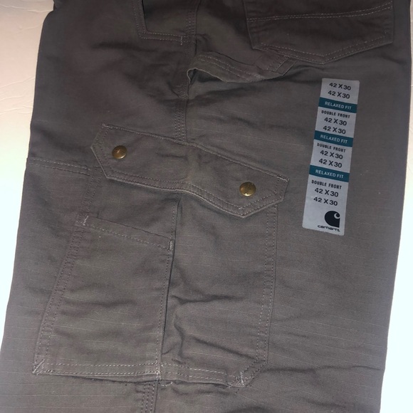 Carhartt Ripstop Flannel Lined Cargo Work Pant - Picture 9 of 11